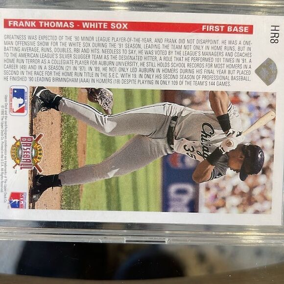 1992 UPPER DECK HOMERUN HEROES #HR8 FRANK THOMAS. - Picture 4 of 4